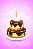 Happy Birthday Card with Cake