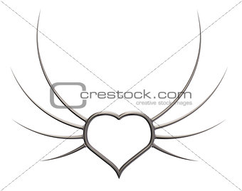 metal wings heart