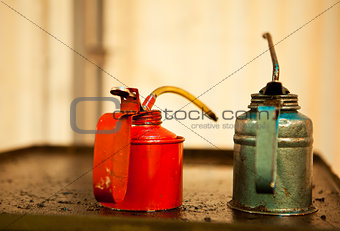 Two Oil Cans