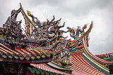 Temple Roof With Clouds