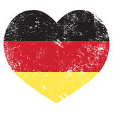 Germany heart shaped retro flag