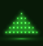 Abstract glowing christmas tree on black background