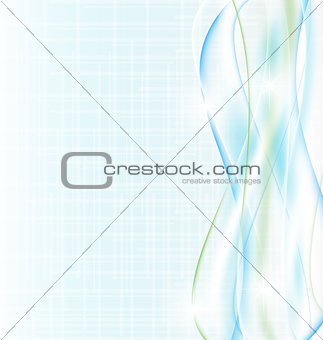 Illustration abstract blue wave background