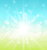 Easter nature background with lens flare 