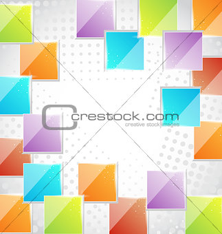 Abstract creative background with squares