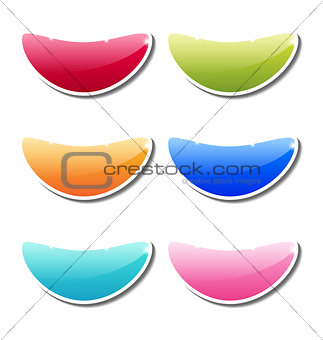Set of colorful label paper
