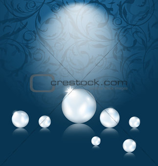 Luxury dark background with pearl reflect