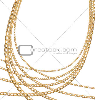 Set jewelry gold chains different size