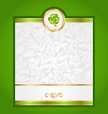 Card with trefoil for Saint Patrick day