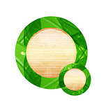 Eco friendly wooden icon for web design