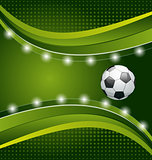 Football background with ball for design card