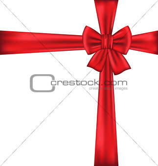 Red bow for packing gift