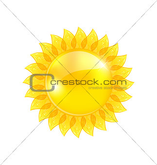 Abstract sun isolated on white background