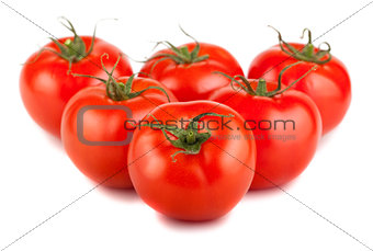 Six ripe red tomato 