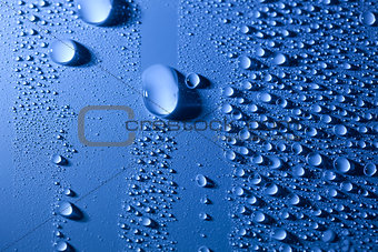 Abstract  Water Drops Background with Flowing  Drop