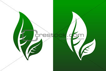 Leaf Pair Icon Vector Illustration