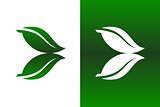 Leaf Reflection Icon Vector Illustration