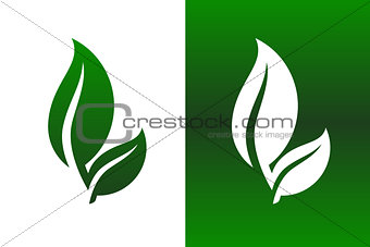 Leaf Pair Icon Vector Illustration