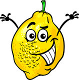 funny lemon fruit cartoon illustration