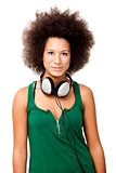 Beautiful woman with headphones