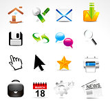abstract glossy web icon set