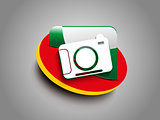 abstract glossy camera icon