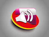 abstract glossy sound icon