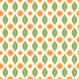 Seamless pattern with stripy ornament
