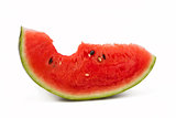 Bitten watermelon portion