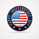 american independence day badge vector