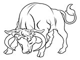 Stylised bull illustration