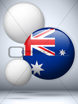 Australia Flag Glossy Button