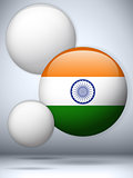India Flag Glossy Button