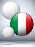 Italy Flag Glossy Button