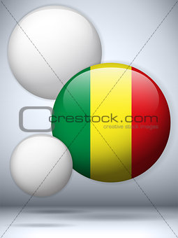 Mali Flag Glossy Button