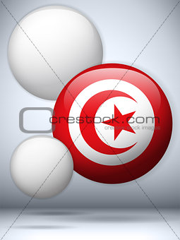 Tunisia Flag Glossy Button