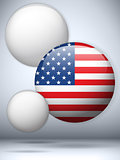 United States Flag Glossy Button