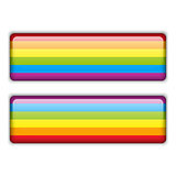 Gay Flag Equal Striped Sticker