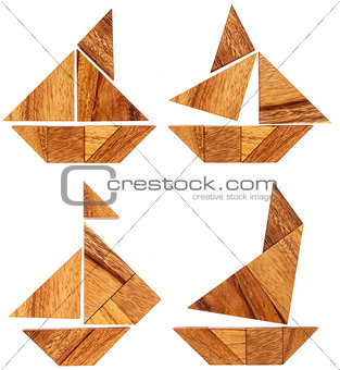 tangram sailing boats