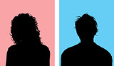 Male and female avatars