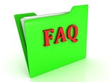FAQ bright red letters