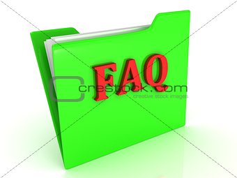 FAQ bright red letters
