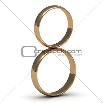 Gold rings on a wedding
