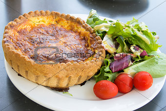 Quiche Lorraine Pastry with Salad