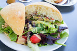Tuna Salad Sandwich with Ciabatta Bread and Salad