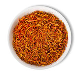 Saffron in plate isolated