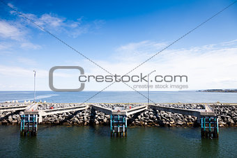 View of pier and the port