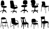 Chairs silhouette collection