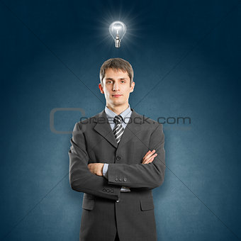 Idea Concept Businessman In Suit