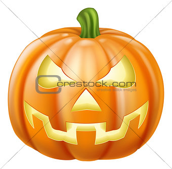 Halloween carved pumpkin